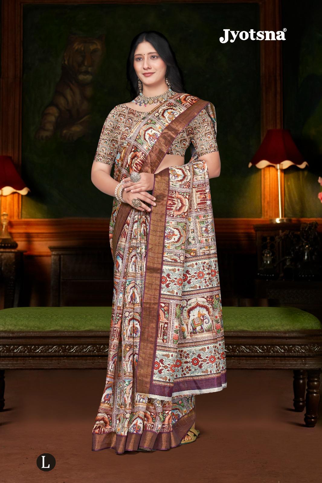 Kalamkari Silk Saree - Creme