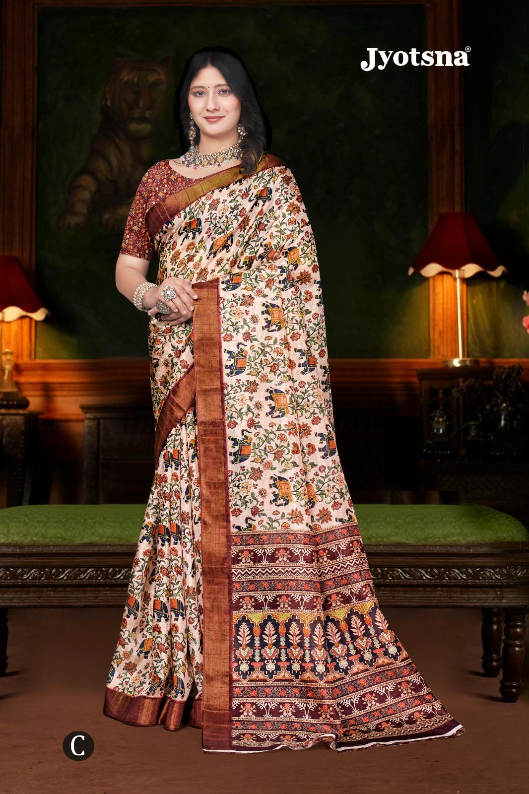 Kalamkari Silk Saree - Off white