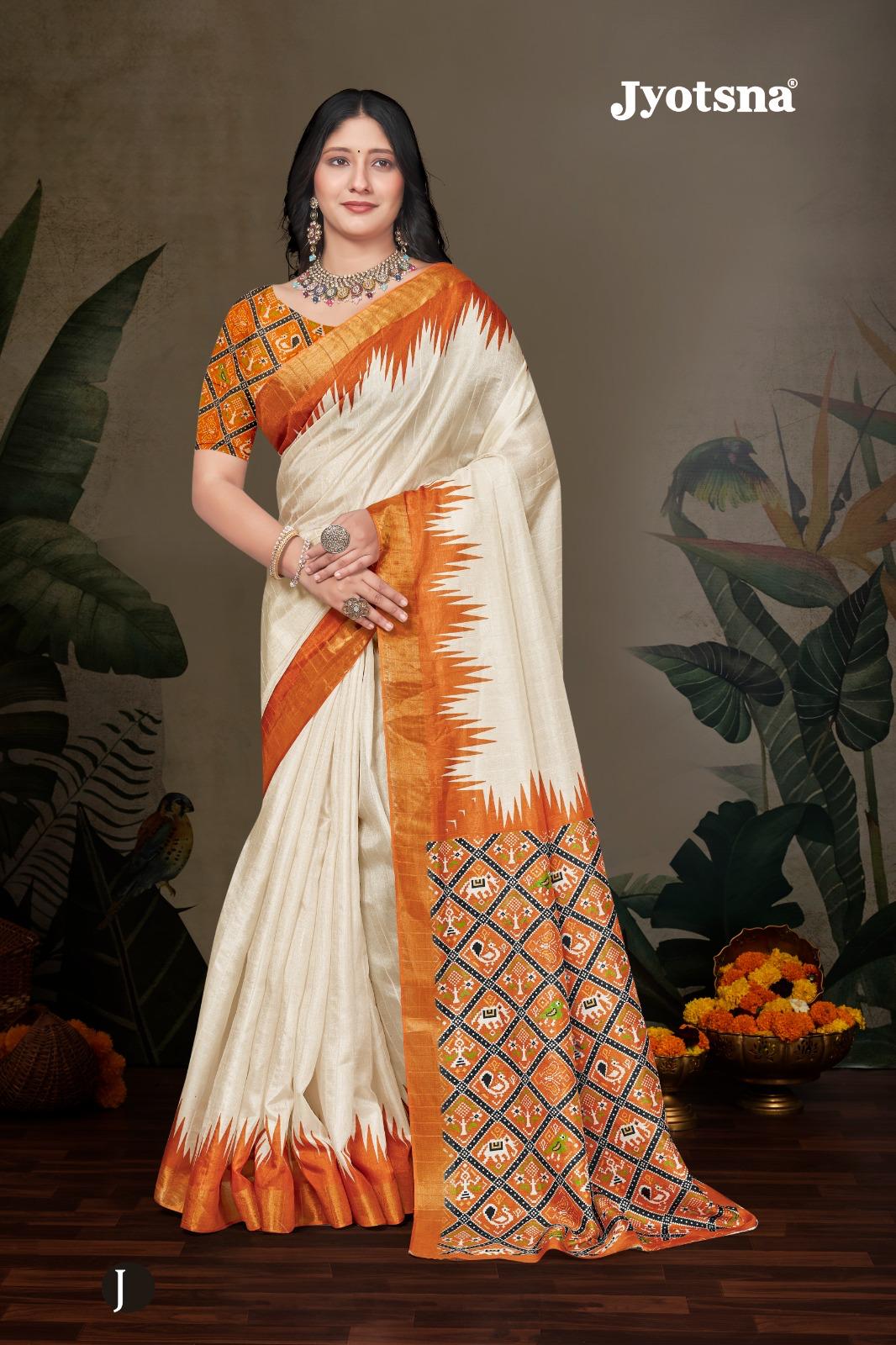 Kalamkari Silk Saree - orange