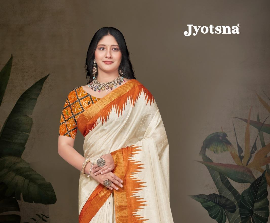 Kalamkari Silk Saree - orange